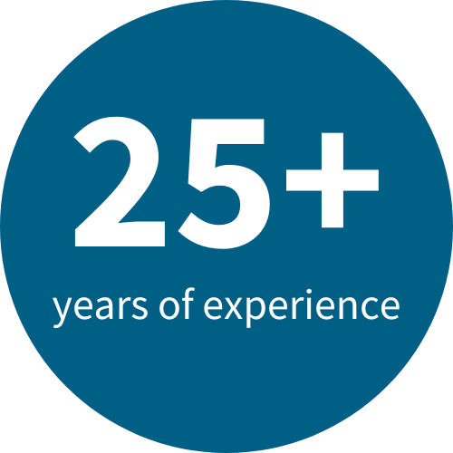 25+ years of experience 