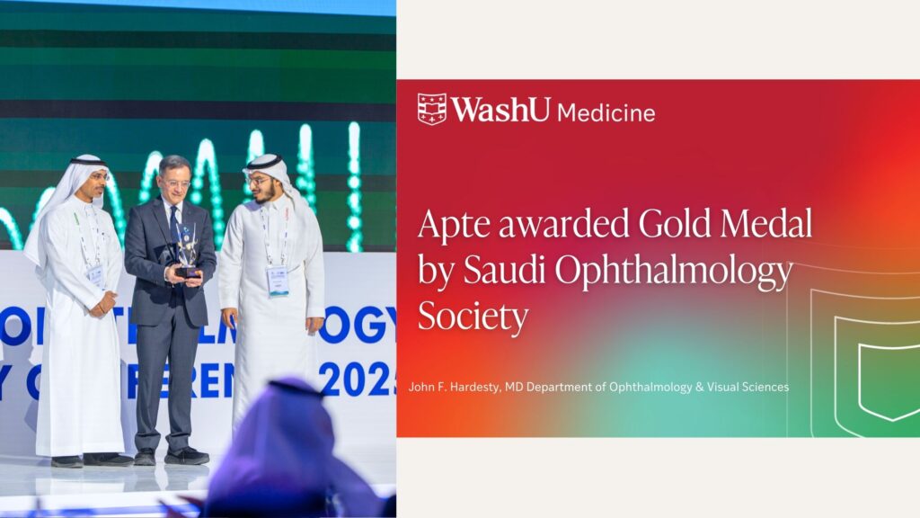 Apte awarded Gold Medal by Saudi Ophthalmology Society