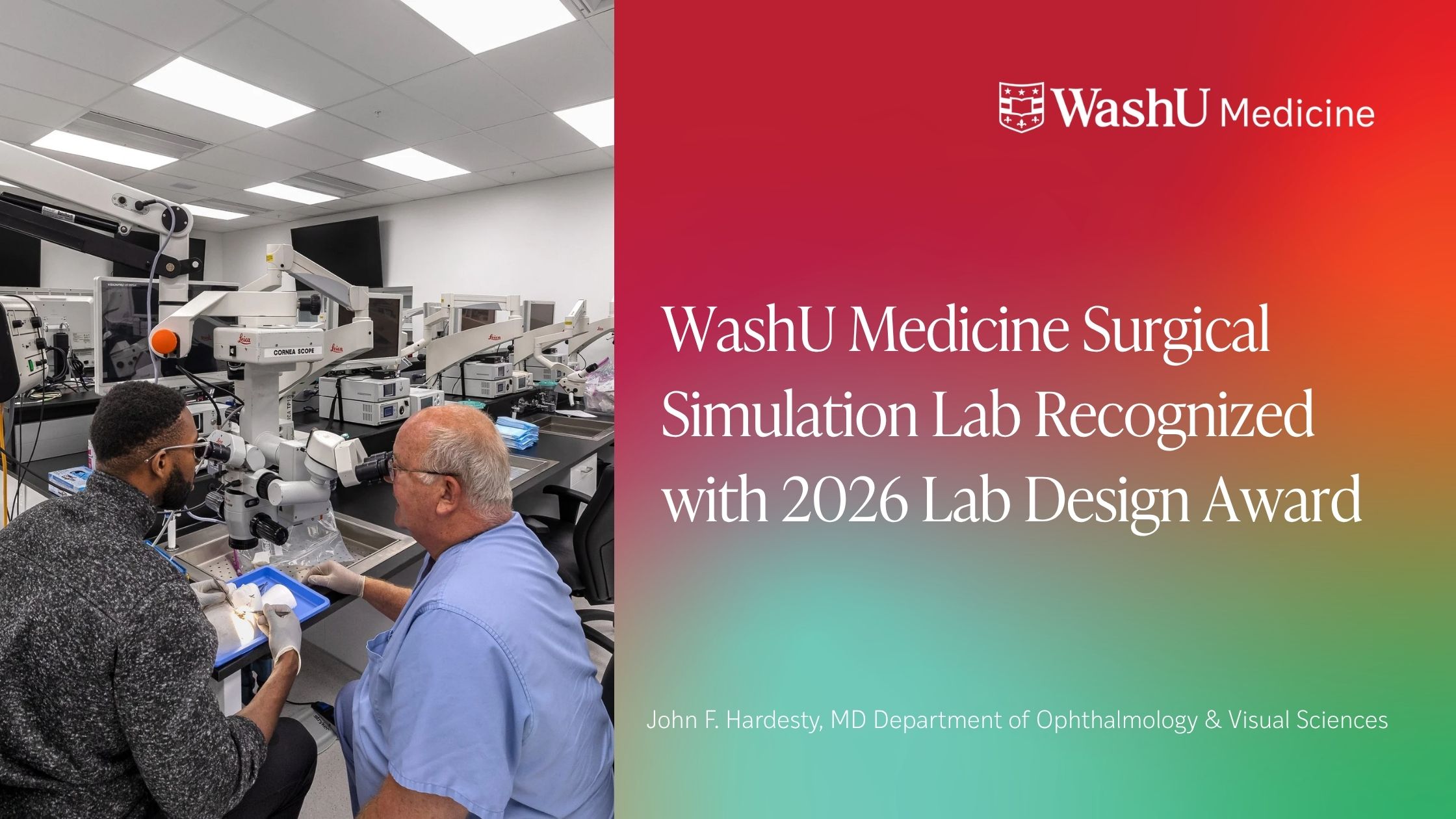 WashU Medicine Surgical Simulation Lab Recognized with 2026 Lab Design Award
