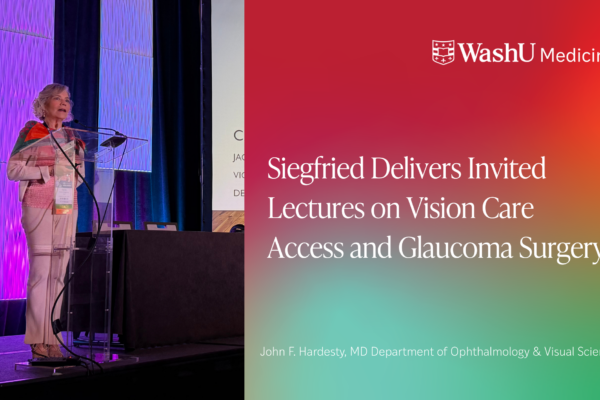 Siegfried Delivers Invited Lectures on Vision Care Access and Glaucoma Surgery