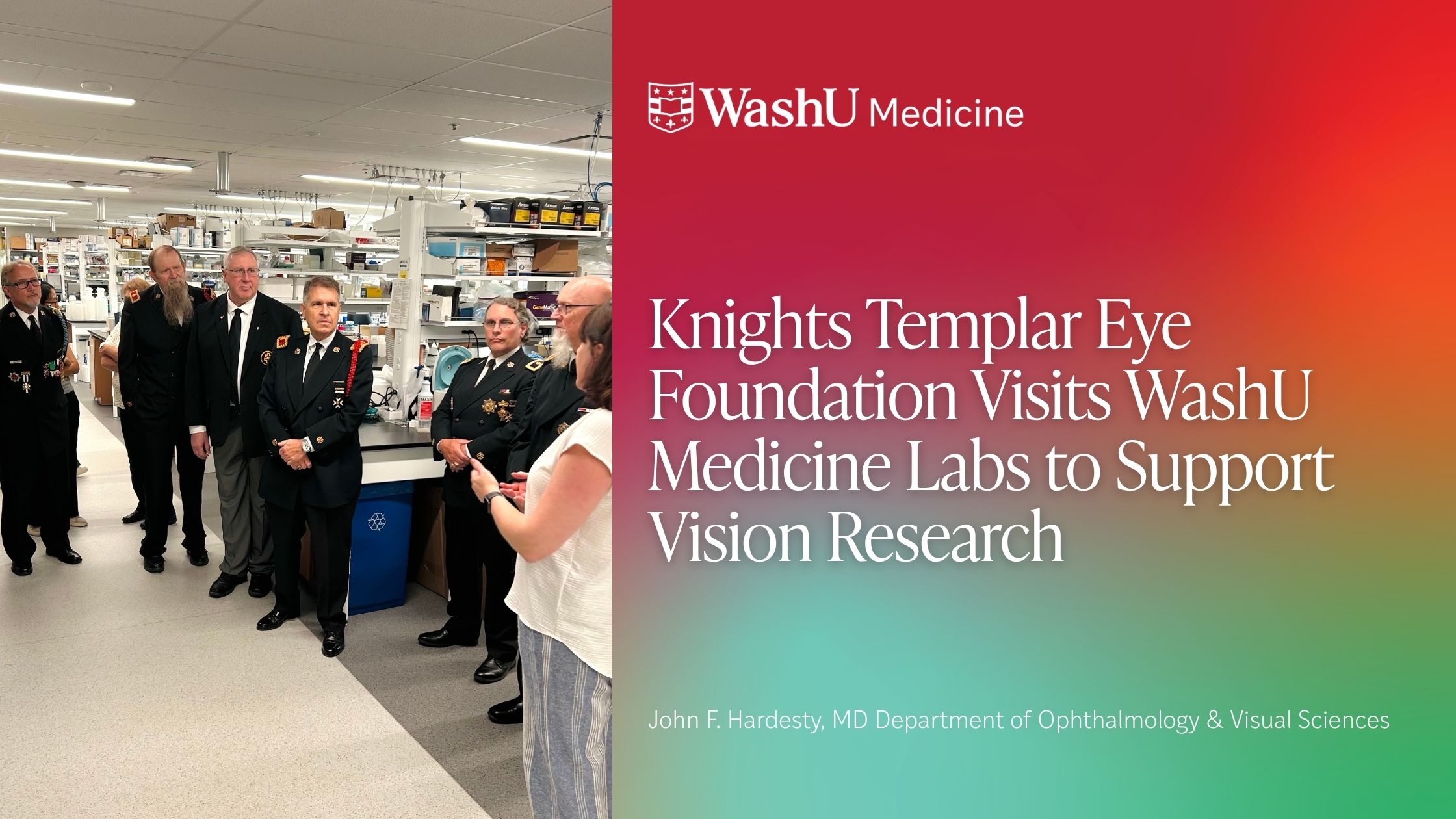 Knights Templar Eye Foundation Visits WashU Medicine Labs to Support Vision Research